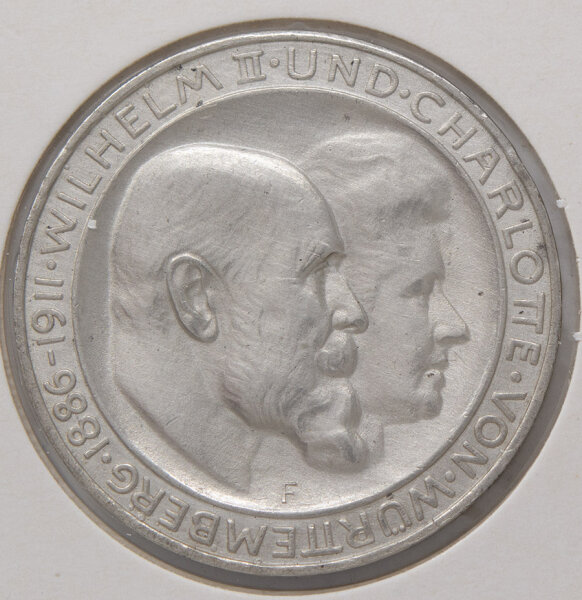 Deutsches Reich 3 Mark 1911 - Wilhelm II. und Charlotte - Silberne Hochzeit*