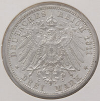 Deutsches Reich 3 Mark 1911 - Wilhelm II. und Charlotte -...