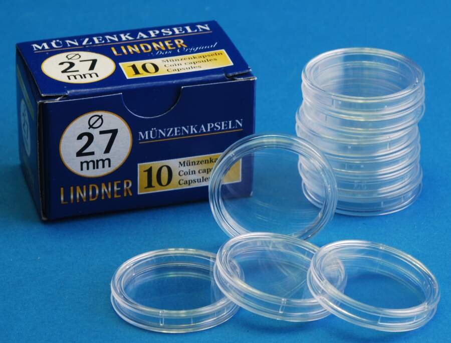 10 Capsule Per Monete Lindner 24,5 Mm 2250245P