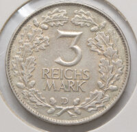 Deutsches Reich 3 Mark 1925 - Rheinlande -D*