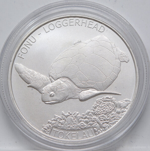 Tokelau 5 Dollar 2019 - Loggerhead Turtle* 1 oz.