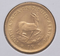 Südafrika 1 Rand 1967 - Riebeeck - Gold