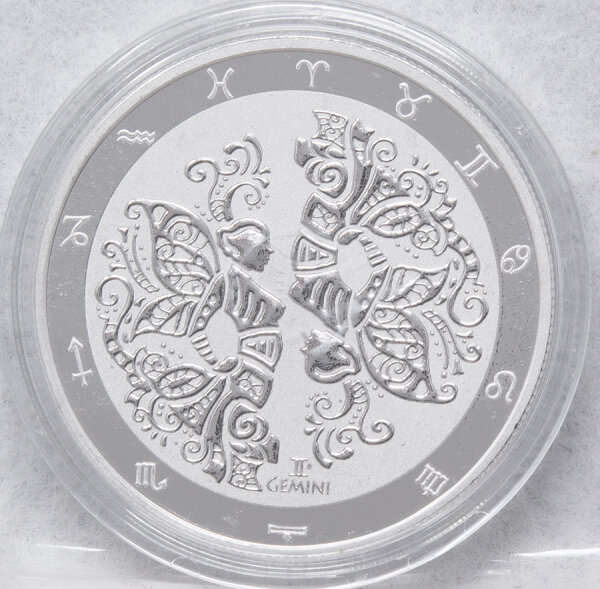 Tokelau 5 Dollar 2022 - Signs of Zodiac - Gemini* 1 oz.