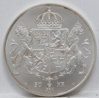 Schweden 50 Kronen 1976 - Krönung Carl und Silvia*