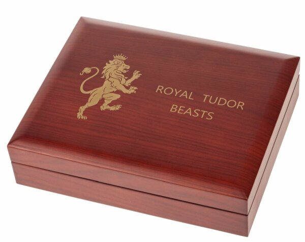 Münzbox - Royal Tudor Beasts - für 11 x  2 Unzen Silber
