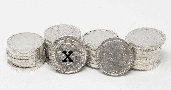 Deutsches Reich 5 Reichsmark - Hindenburg mit HK* - diverse