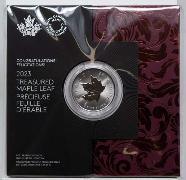 Kanada 5 Dollar 2023 - Treasured Maple Leaf - Gratulation - 1 oz. Silber