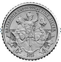 Großbritannien Reverse Frosted Proof Britannia Set - King Charles III.*