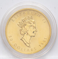 Kanada 50 Dollar 1991 - Maple Leaf - 1 oz. Gold