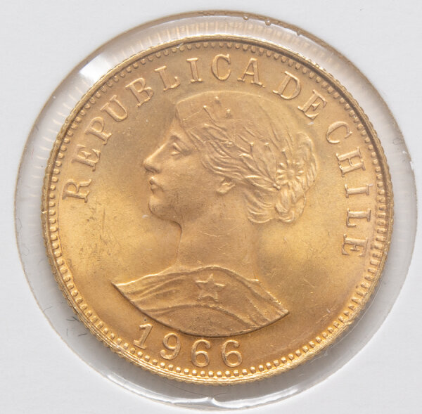 Chile 50 Pesos 1966 - Gold