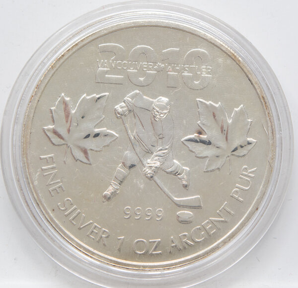 Kanada 5 Dollar 2010  - Maple Leaf - Vancouver- 1 oz Silber* II.Wahl