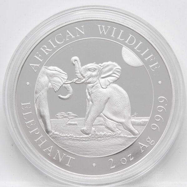 Somalia 200 Shilling 2024 - Elefant  - 2 Unzen Silber