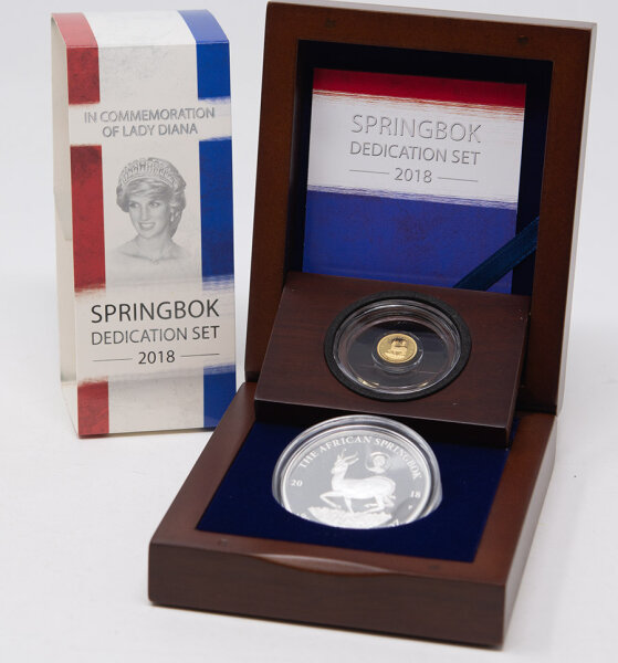 Gabun 3.000 & 1.000 Francs 2018 - Springbock - Dedication Set - Princess Diana*