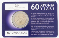 Zypern 2 Euro 2023 - Zentralbank BU Coincard