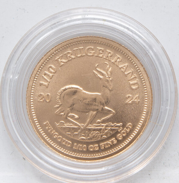 Südafrika Krügerrand 2024 - 1/10 Unze Gold ST