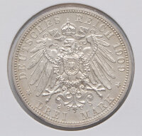 Deutsches Reich 3 Mark 1909 - Friedrich II. - Herzog von Anhalt*