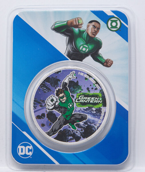 Samoa 5 Dollar 2023 - DC Super Heroes #5 - Green Lantern ,coloriert in Coincard*