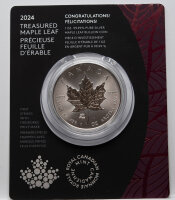 Kanada 5 Dollar 2024 - Treasured Maple Leaf - Gratulation...