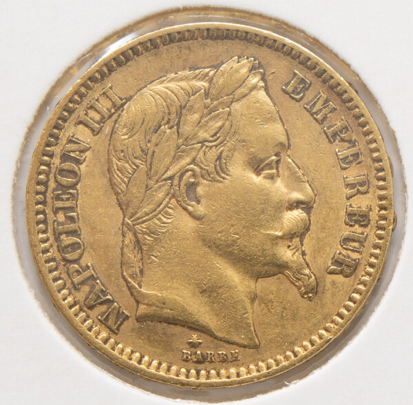 Frankreich 20 Francs 1861 - Napoleon III. - Gold