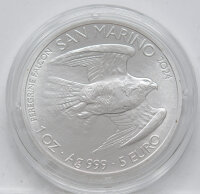 San Marino 5 Euro 2024 - Wanderfalke - 1 oz Silber