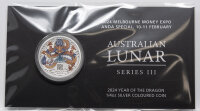 Australien 25 Cent 2024 - Lunar III - Jahr des Drachen  ANDA Melbourne in Coincard*