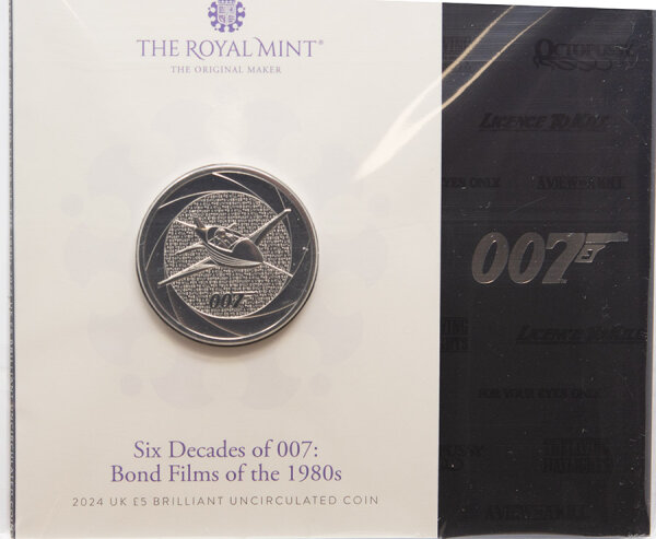 Großbritannien 5 Pfund 2024 - James Bond of The 80´s  BU