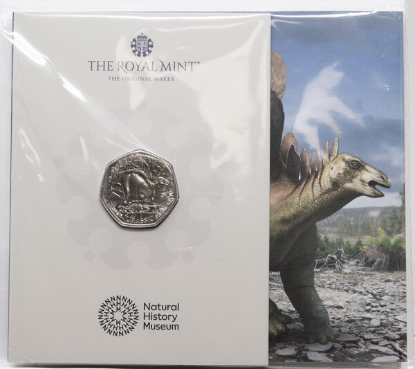 Großbritannien 50 pence 2024 - Dinosaurier - Stegosaurus BU