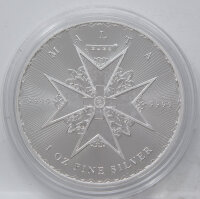 Malta 5 Euro 2024 - Malteser Kreuz - 1 oz Silber BU