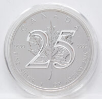 Kanada 5 Dollar 2013 - 25 Jahre Silber Maple Leaf - 1 oz Silber*