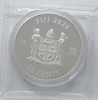 Fiji 50 Cents 2024 - Cats #3 - 1 oz. Silber