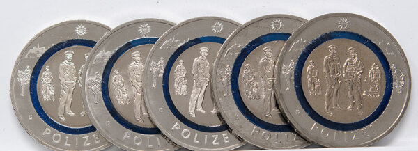 Deutschland 10 Euro 2024 - Polizei - Komplettsatz - unc.*