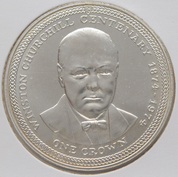 Isle of Man One Crown 1974 - Winston Churchill*