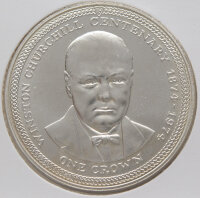 Isle of Man One Crown 1974 - Winston Churchill*