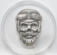 Ghana 5 Cedis 2024 - Biker Skull - 1 oz. Silber - Ultra High Relief*