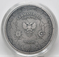 Germania 10 Mark 2024 - Ragnarök - Sköll & Hati - 2 oz. Silber Ultra High Relief