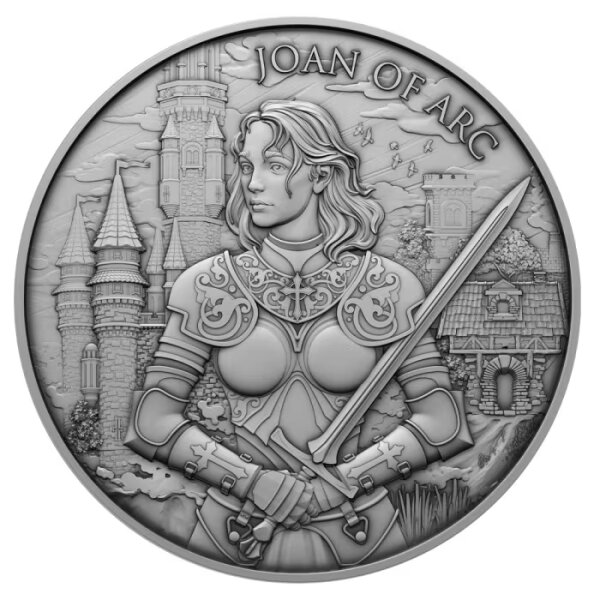 Silver Round - Legendary Warriors #7 - Joan of Arc - Jean d´Arc Ag999 1 oz BU*