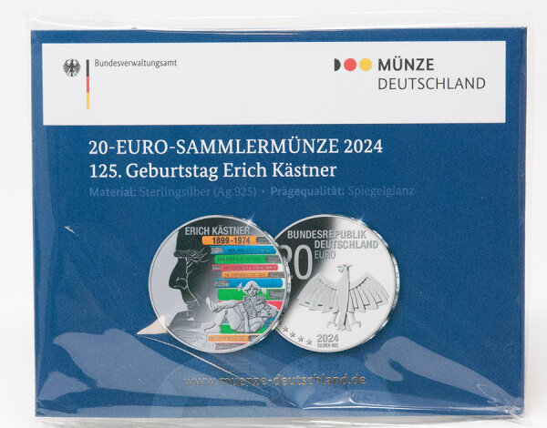 Deutschland 20 Euro 2024 - Erich Kästner - PP