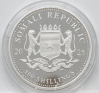 Somalia 100 Shilling 2025 - Elefant  - vergoldet