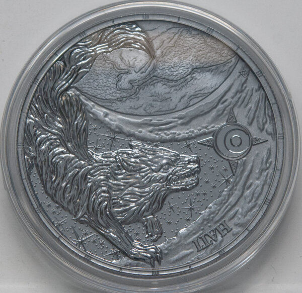 Germania 5 Mark 2024 - Ragnarök - Hati  1 oz. Black Silver