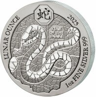 Ruanda 2025 50 RW Francs - Jahr der Schlange - 1 Unze Silber