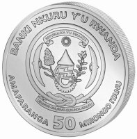 Ruanda 2025 50 RW Francs - Jahr der Schlange - 1 Unze Silber