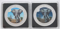 Somalia 2 x 100 Shillings 2025 - Elefant - Day &...