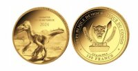 Kongo 100 Francs 2024 - Prehistoric Life II. #3 - GOLD -...