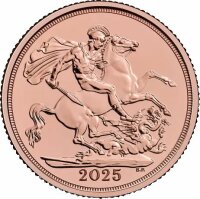 Großbritannien 1/2 Pfund 2025 - Half Sovereign -...