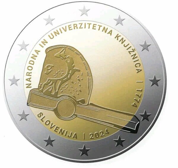 Slowenien 2 Euro 2024 - Nationalbibliothek - unc.*