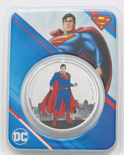 Samoa 5 Dollar 2024 - DC Super Heroes #8 - Superman ,coloriert in Coincard