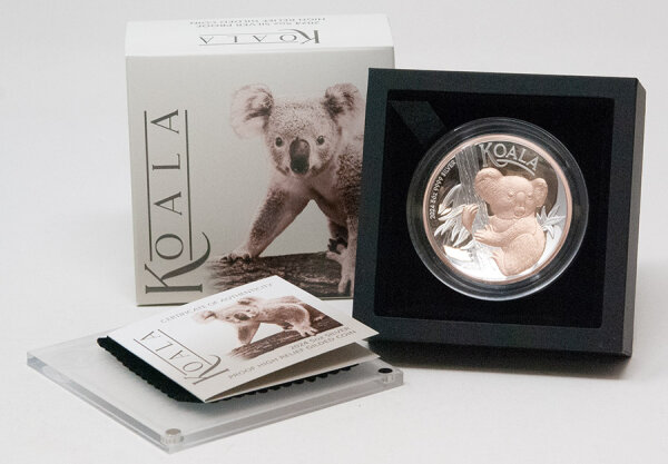 Australien 8 Dollar 2024 - Koala - 5 oz. Silber Highrelief*