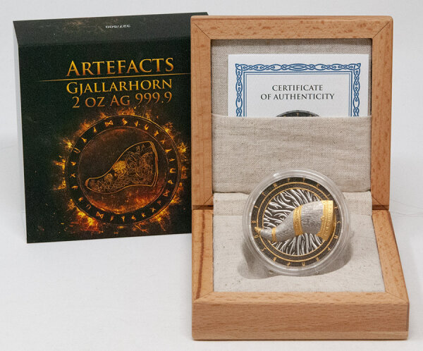 Germania 10 Mark 2024 - Artefacts #1 - Gjallarhorn - 2 oz. Silber Ultra High Relief