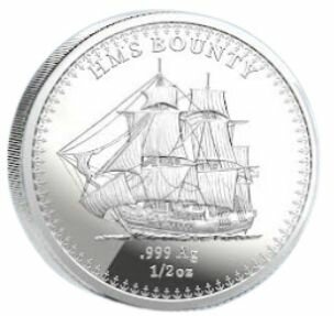 Pitcairn Islands 2025 - HMS Bounty - 1/2 Unze Silber