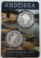 Andorra 2 x 1,25 Euro Satz 2024 - 7 Kreuze/Jungfrau von...